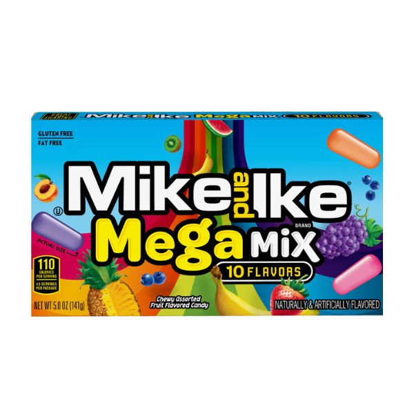 Mike & Ike TB Mega Mix 10 Fruit 5oz/12ct
