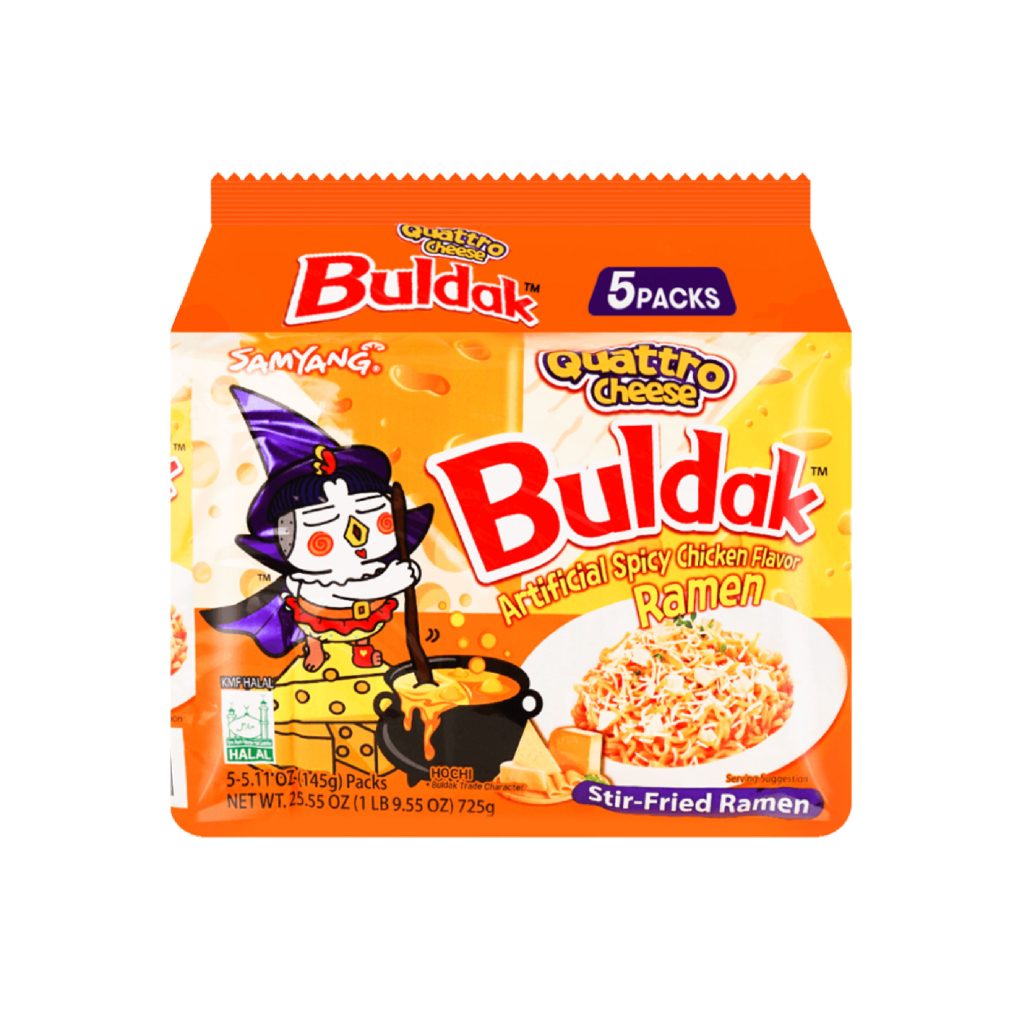 SAMYANG HOT CHICKEN DRIED RAMEN QUATRO CHEESE 145g