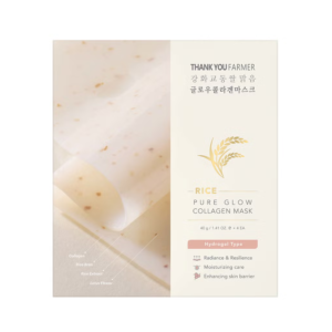 THANK YOU FARMER Rice Pure Glow Collagen Mask (1pc) 40g