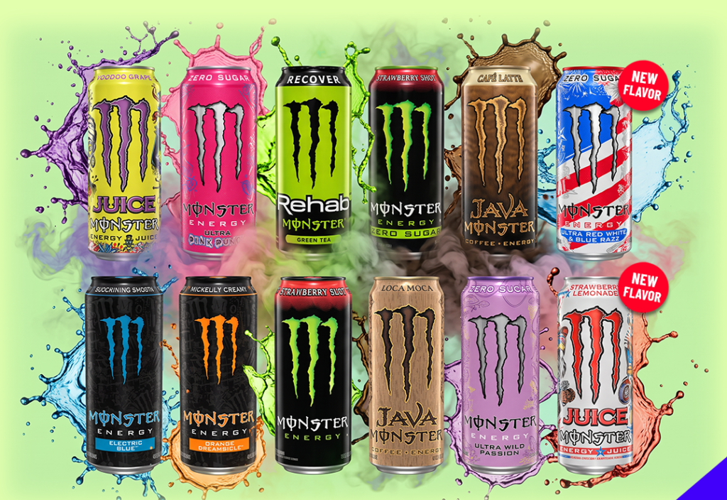 US Monster Energy drinks