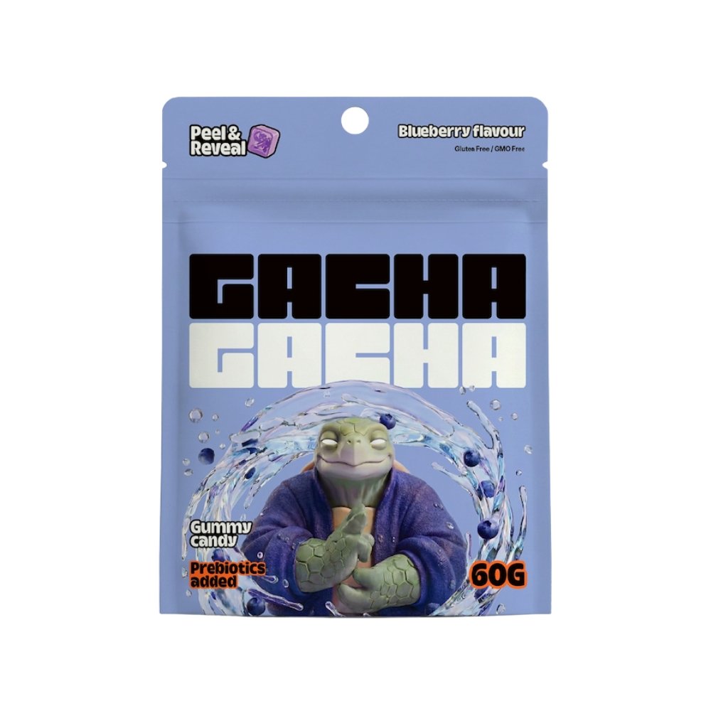 Gacha Gacha Peeled Gummy Candy with Prebiotics Blueberry flavour 60g wholesale product
